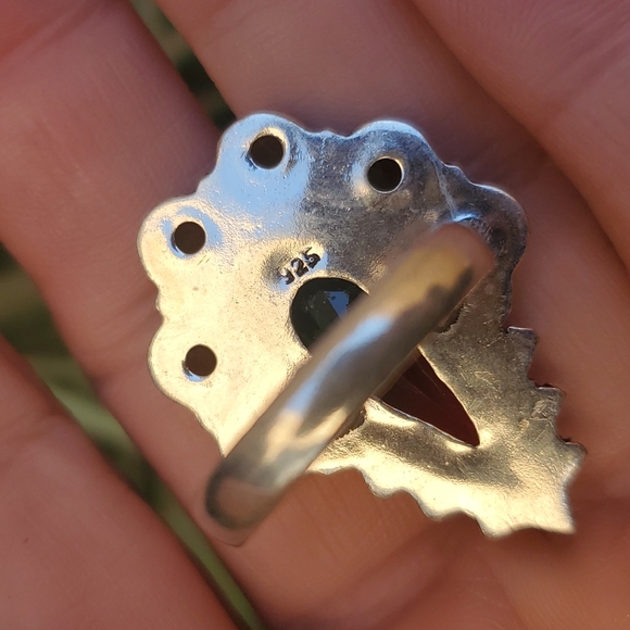 New Bi-Color Tourmaline & Peridot 925 Silver Statement Ring. - Picture 14 of 16